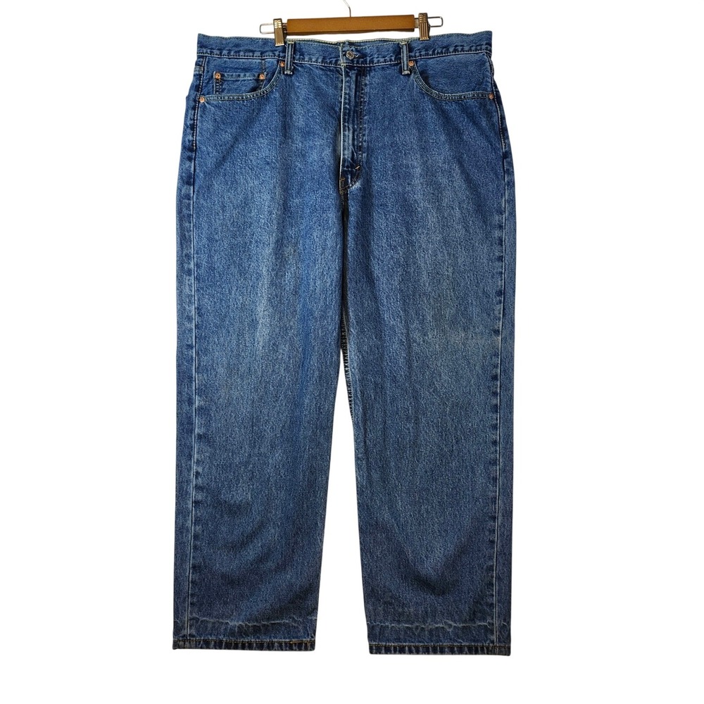 Levis 550 Mens Relaxed Fit Tapered Leg Blue Denim Jeans 42x30 Medium Wash‎